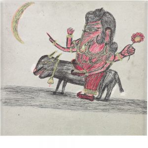 Kashinath Chawan, ohne Titel (Ganesha auf einem Tier), undatiert